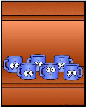 upside down mugs