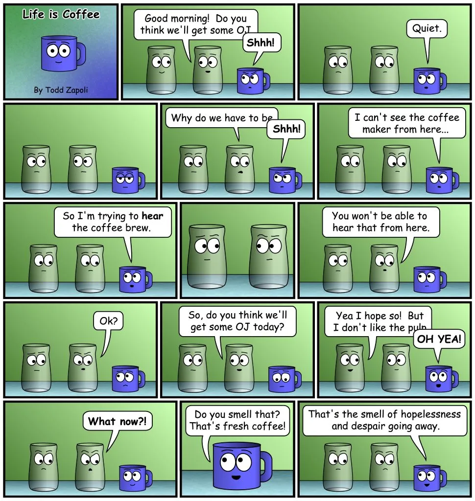 Hopelessness and Despair coffee comic