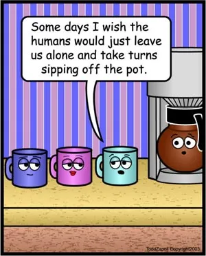 sipping on the pot