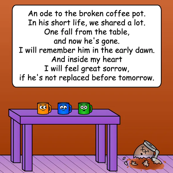 Ode to Broken Coffee Pot