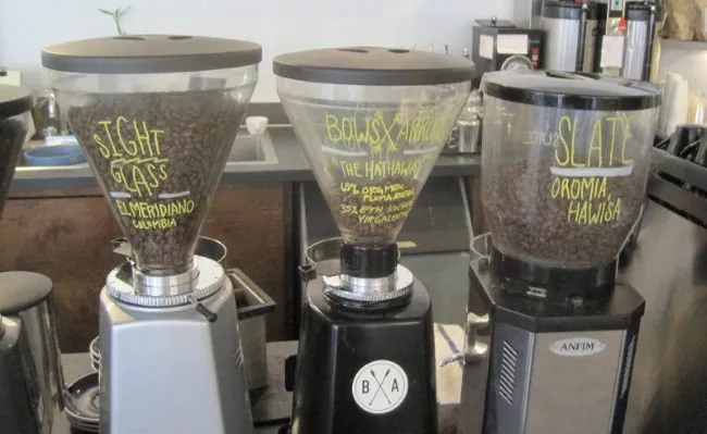 3 espresso hoppers