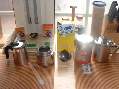 moka pot espresso setup