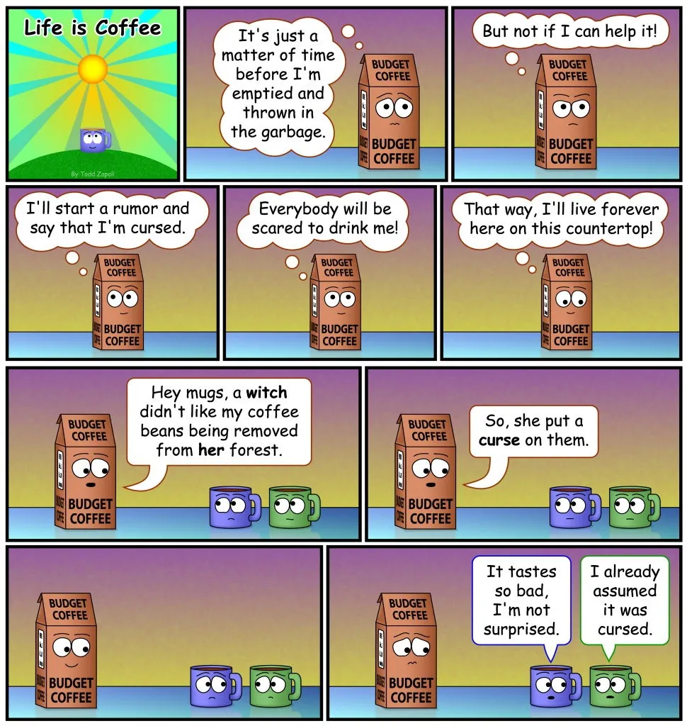 Curses Coffee Comic