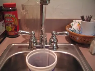 pour in half cup of water