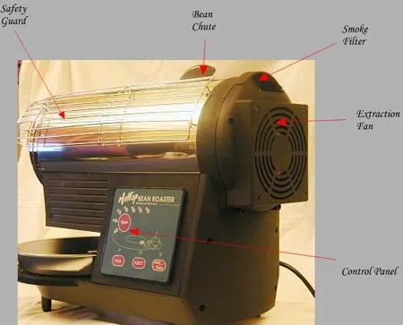 Rear View of Hottop Coffee Roaster