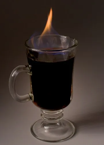 Light Irish Coffee on Fire