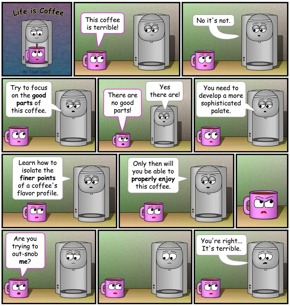 Out Snob Coffee Comic