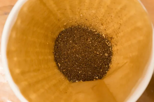 add coffee grounds