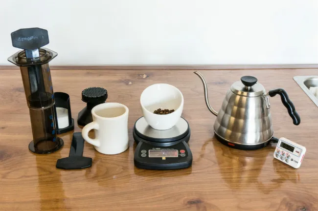 AeroPress Coffee Brewing Setup