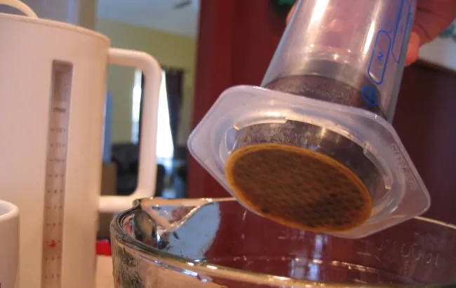aeopress coffee finished brewing