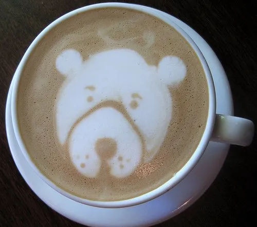 bear latte art