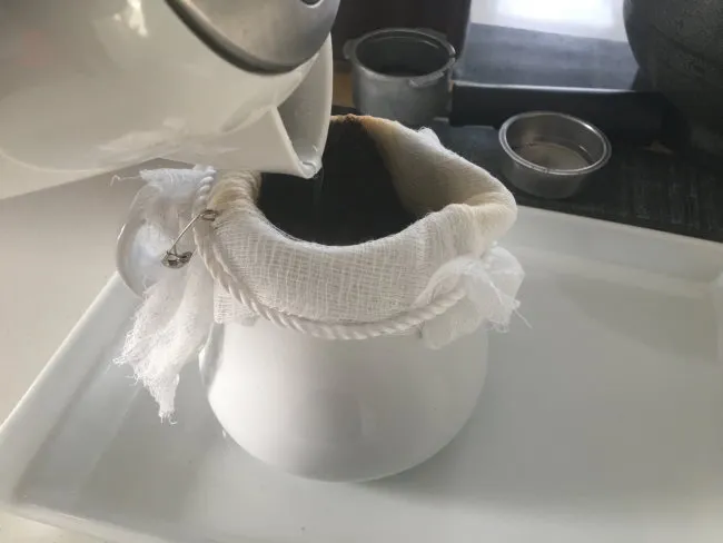 add hot water