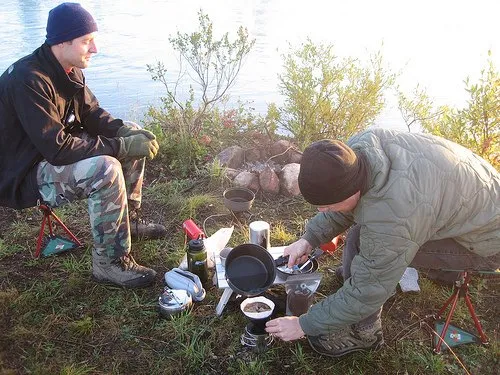 Making Coffee while Camping