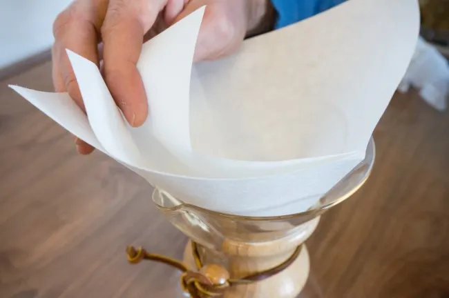 chemex coffee filter fold 