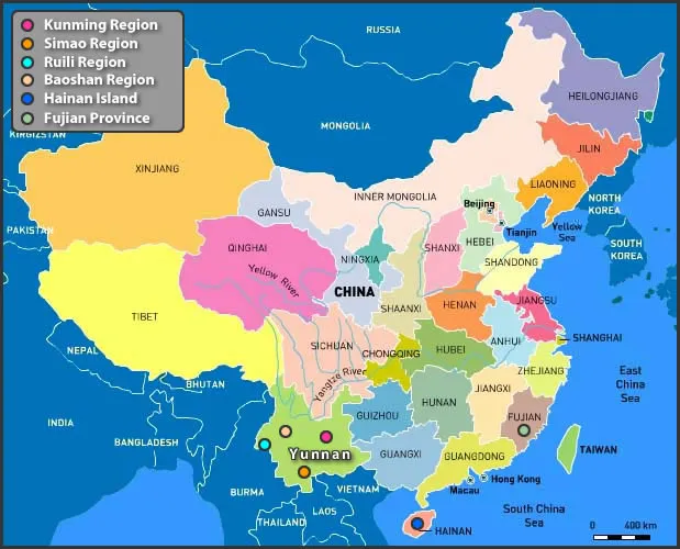 china coffee map