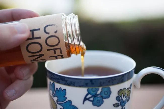 Adding Coffee Honey to drink