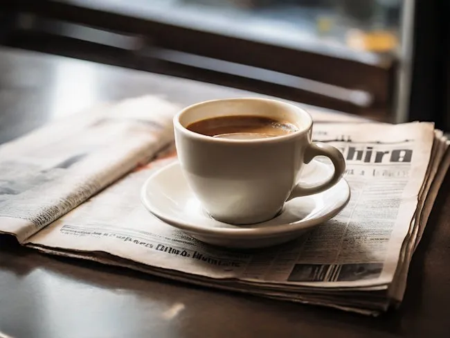 coffee and newspaper