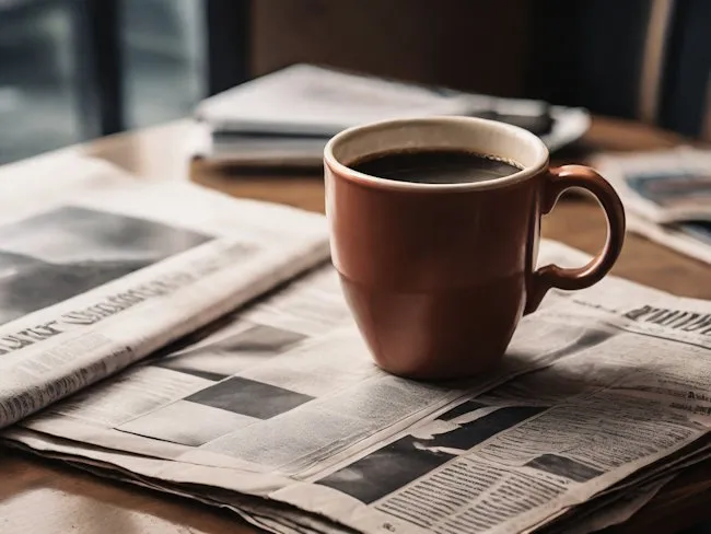 coffee and newspaper