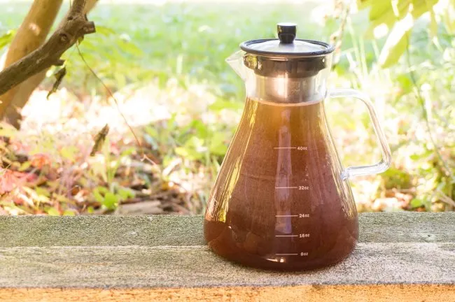 cold coffee brewer in progress