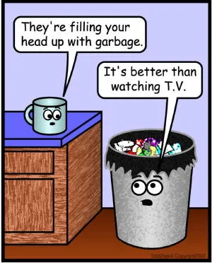 comic watching tv