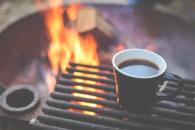 Cowboy Coffee on campfire