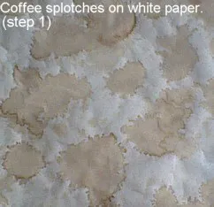 coffee on white paper