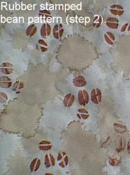 rubber stamp bean pattern