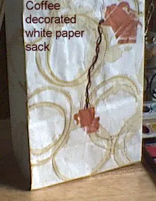 Coffee Decorated White Paper Sack