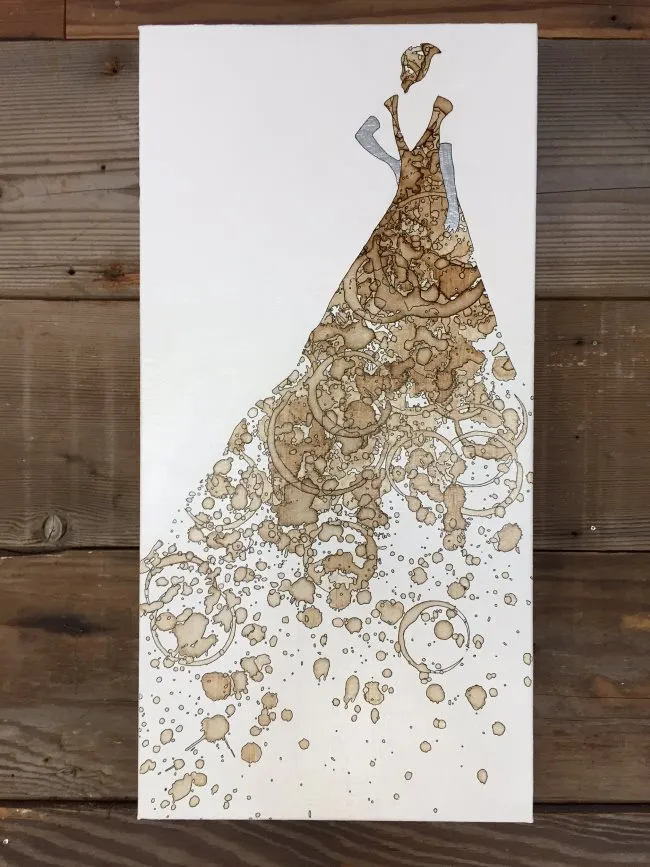 A Lady - Coffee on Canvas
