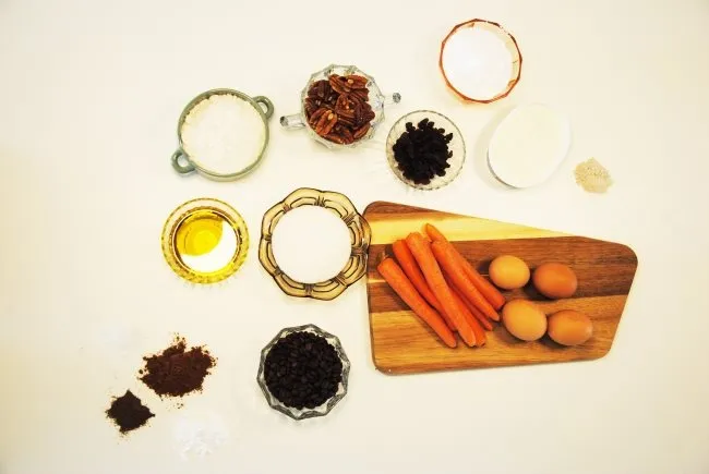 espresso carrot cake setup