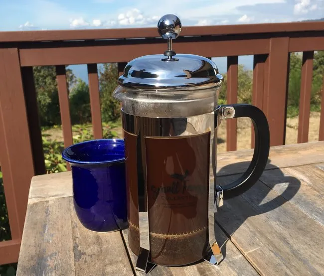 french press finished