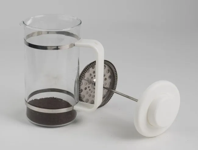 add coffee to empty french press