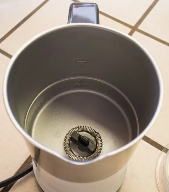 inside empty frother