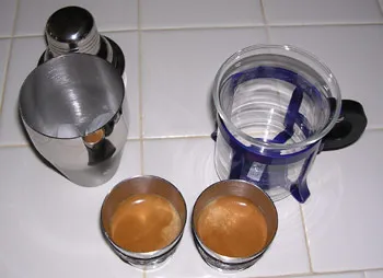 Prepare espresso shots