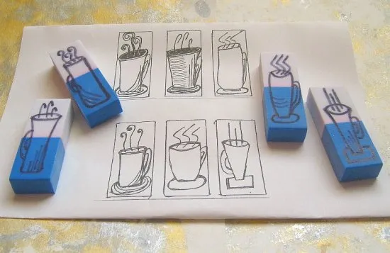 coffee eraser designs