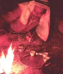 Preparing coffee