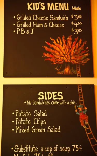 Kids menu