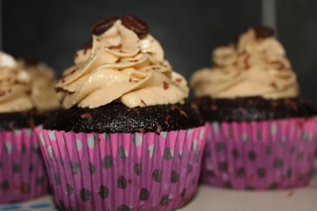 cold brew cupcakes with mocha frosting