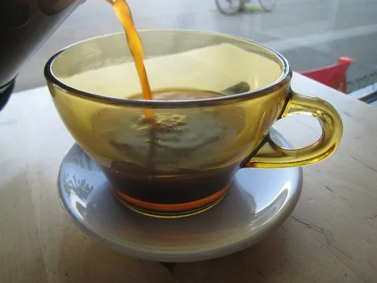 pour coffee cup