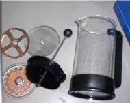 french press disassembled