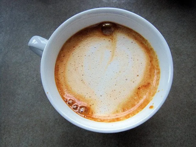 failed latte art attempt