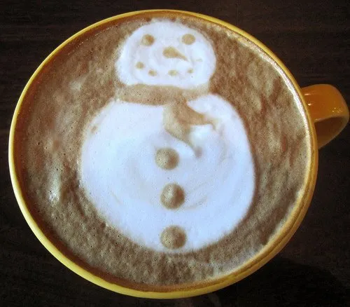 Snowman Latte Art