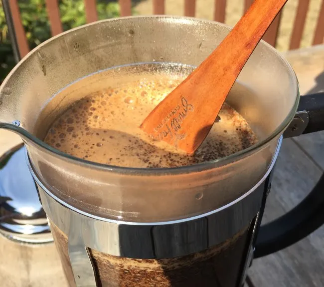 wooden paddle french press
