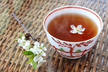 tea cup with flower