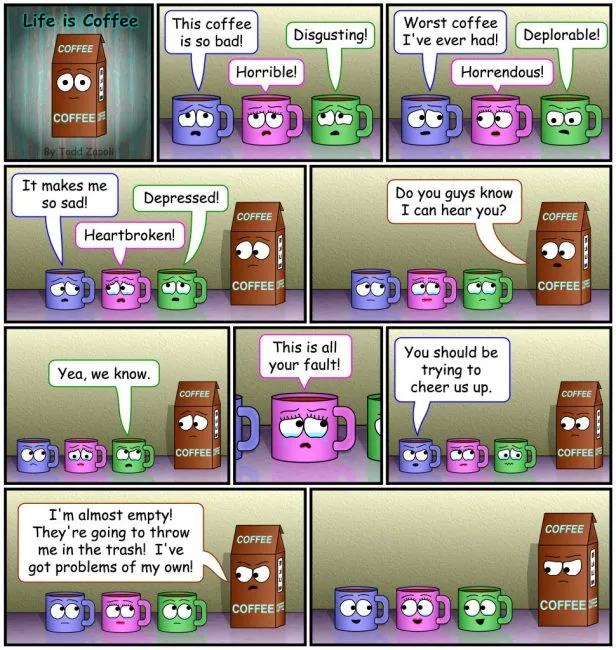 Try to cheer us up comic