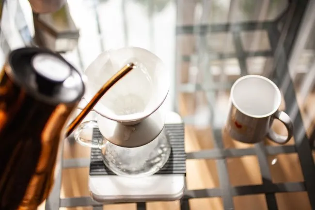 v60 coffee rinse filter