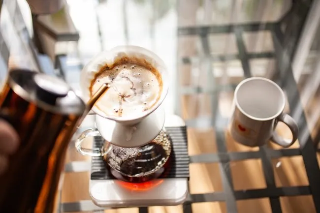 v60 coffee - more pours
