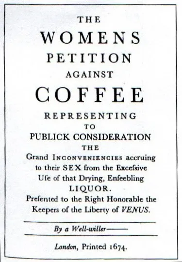 Womens Petition Against Coffee