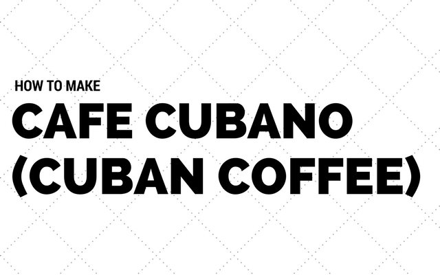 How to Make Cafe Cubano (Cuban Coffee)