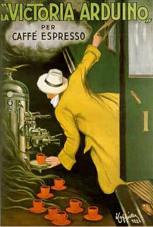 Yellow Coat: Two Coffee Paintings Tell a Short Story